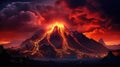 ash volcanic mountains landscape