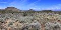 Landscape Panorama of Cinder Cones and Sagebrush Plains, Lava Beds National Monument, Northern California, USA Royalty Free Stock Photo