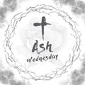 Ash Wednesday abstract symbolic inscription for the beginning of Lent,