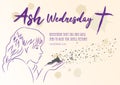 Ash Wednesday, christianity. Vector illustration