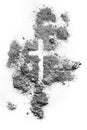 Ash wednesday cross made of ash or dust Royalty Free Stock Photo