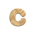 Ash wood letter C - Lowercase 3d wooden font - Suitable for Decoration, ecology or design related subjects Royalty Free Stock Photo