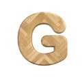 Ash wood letter G - Capital 3d wooden font - suitable for Decoration, ecology or design related subjects Royalty Free Stock Photo