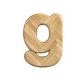 Ash wood letter G - Small 3d wooden font - Suitable for Decoration, ecology or design related subjects Royalty Free Stock Photo