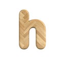 Ash wood letter H - Lower-case 3d wooden font - Suitable for Decoration, ecology or design related subjects Royalty Free Stock Photo