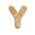 Ash wood letter Y - Capital 3d wooden font - suitable for Decoration, ecology or design related subjects Royalty Free Stock Photo