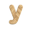 Ash wood letter Y - Small 3d wooden font - Suitable for Decoration, ecology or design related subjects Royalty Free Stock Photo