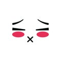 Isolated kawaii ashamed face cartoon vector design