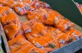 Packed carrots for sale at Israeli food supermarket
