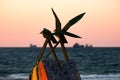 Two seagulls - urban sculpture on the beach