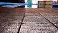 Ashfall / dust around the pool. Royalty Free Stock Photo