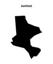 Ashfield outline map Royalty Free Stock Photo