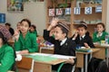 Ashgabad, Turkmenistan - November 4, 2014. Group of students in