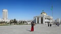 Ashgabad, Turkmenistan - October, 10 2014: Central square of Ash Royalty Free Stock Photo