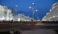Ashgabad, Turkmenistan - October, 10 2014: Night view of the new