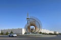 Ashgabat, Turkmenistan - August 20, 2022: Monument to new global technologies in capital of Turkmenistan