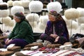 Ashgabat, Turkmenistan - February 26. Portrait of two old unid