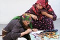 Ashgabat, Turkmenistan - June 01. Portrait of two old unidenti