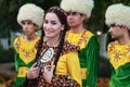 Ashgabat, Turkmenistan - May 25, 2017: Group of students in na Royalty Free Stock Photo