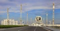 ASHGABAT, TURKMENISTAN - May 14, 2019: View of the wedding palace.  One of the main modern sights of the city. ASHGABAT, Royalty Free Stock Photo