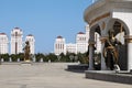 Ashgabat, Turkmenistan - October, 15 2014: Monument historical f