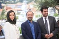 Ashgar Farhadi, Taraneh Alidoosti, Shahab Hosseini Royalty Free Stock Photo