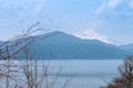 Ashinoko lake with snow cap Fuji mountain (Fujisan) , Hagone,Shizuoka,Japan