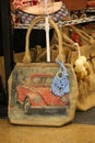 ashion bag from burlap sack