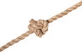 ashley's stopper knot tied on jute rope isolated Royalty Free Stock Photo