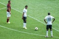 Ashley Young of Manchester United preparing to take a free kick