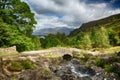 Ashness Bridge over small stream in Lake District