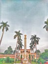 Ashok pillar in Faizabad Ayodhya national Emblem of India Uttar Pradesh Royalty Free Stock Photo