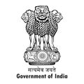 Ashok Stambh Satyamev Jayete Government of India symbol in Black Colour (Emblem of India