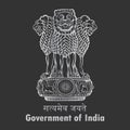 Ashok Stambh Satyamev Jayete Government of India symbol in Silver Colour (Emblem of India