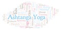 Ashtanga Yoga word cloud.