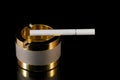 Ashtray and cigarette Royalty Free Stock Photo