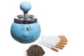 Ashtray, cigarettes and tobacco Royalty Free Stock Photo