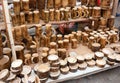 Ashtrays and mugs made from bamboo.