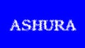 Ashura cloud text effect blue isolated background