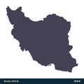 Iran - Asia Countries Map Icon Vector Logo Template Illustration Design. Vector EPS 10.