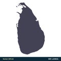 Sri Lanka - Asia Countries Map Icon Vector Logo Template Illustration Design. Vector EPS 10.