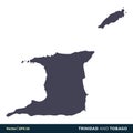 Trinidad and Tobago - North America Countries Map Icon Vector Logo Template Illustration Design. Vector EPS 10. Royalty Free Stock Photo