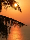 Asia, Andaman Sea sunset. Royalty Free Stock Photo