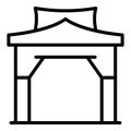 Asia arch icon outline vector. Singapore tourism