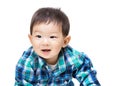 Asia baby boy feeling excited Royalty Free Stock Photo