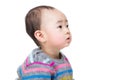 Asia baby boy side profile Royalty Free Stock Photo