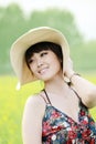 Asia beauty enjoying summer Royalty Free Stock Photo