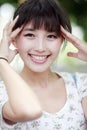 Asia beauty outdoor portrait