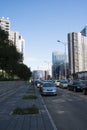 In Asia, Beijing, Wangjing, China, modern buildings, street landscape