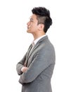 Asia businessman side profile